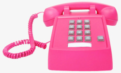 实物风格蒸汽波风格粉红色电话高清图片
