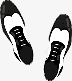 卡通黑色欧美男鞋素材