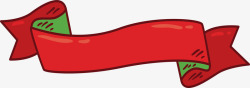 红色的彩带标题框矢量图素材