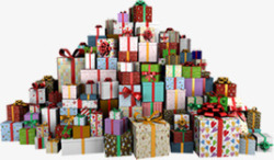 礼物堆积如山堆积如山的礼物盒礼包高清图片