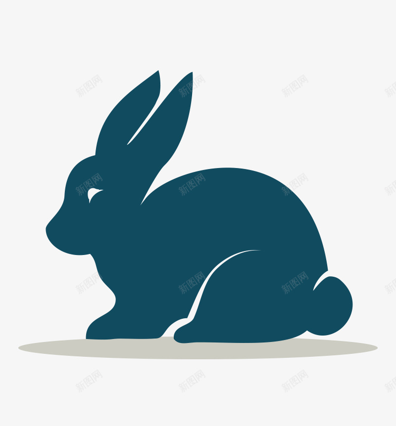扁平兔子形状蓝色矢量图eps免抠素材_新图网 https://ixintu.com 兔子形状 扁平 热卖 蓝色 矢量图