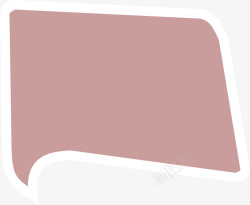 形状特异深粉色语言框高清图片