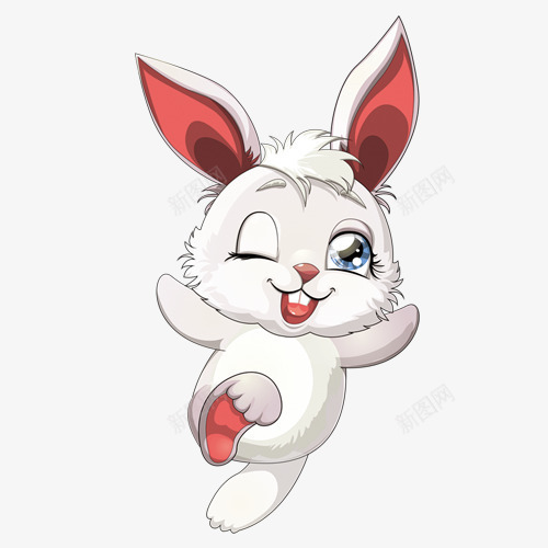 白色可爱装饰兔子png免抠素材_新图网 https://ixintu.com 卡通兔子 小动物 白兔 白色底纹 装饰图 设计图