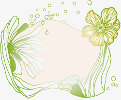 花环花纹绿色装饰图案素材