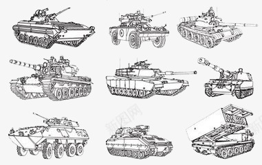 坦克png免抠素材_新图网 https://ixintu.com 军队 威力 形状各异