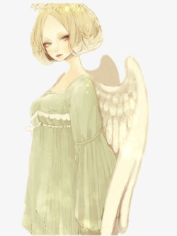 服饰装饰品挥着天使翅膀的女孩高清图片