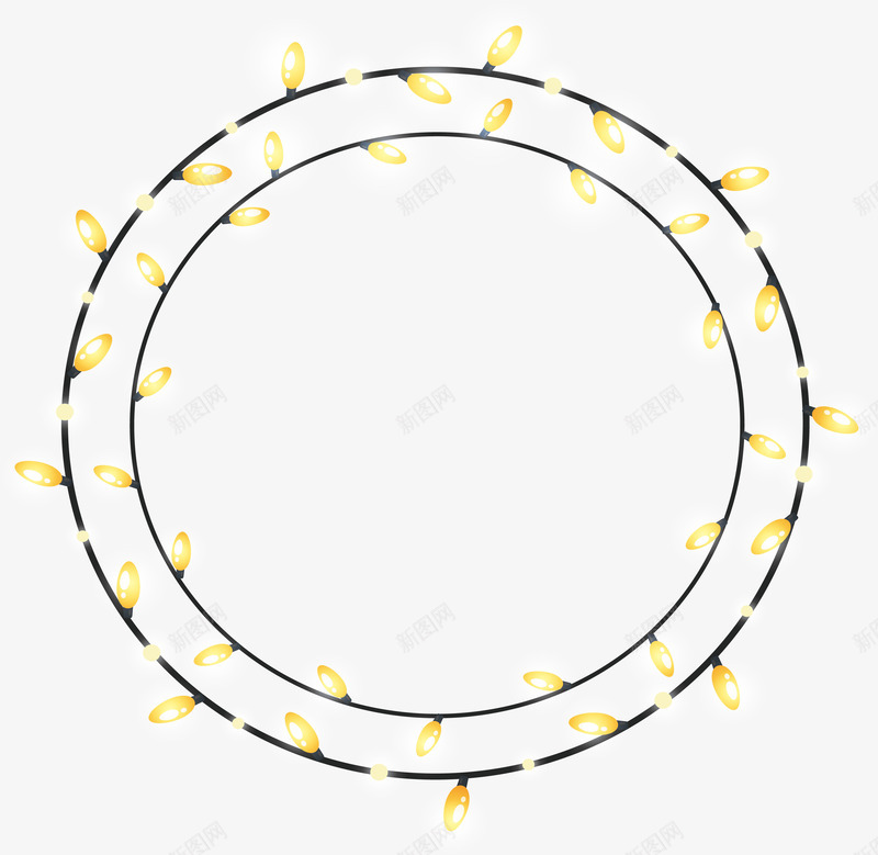 发光的彩灯标题框矢量图ai免抠素材_新图网 https://ixintu.com 发光彩灯 彩灯 彩灯标题框 矢量png 节日彩带 节日彩灯 矢量图