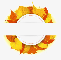 秋日标题秋季花环标题高清图片