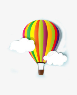 唯美精美卡通气球云朵素材