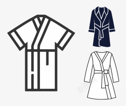 日本浴衣设计浴袍矢量图高清图片
