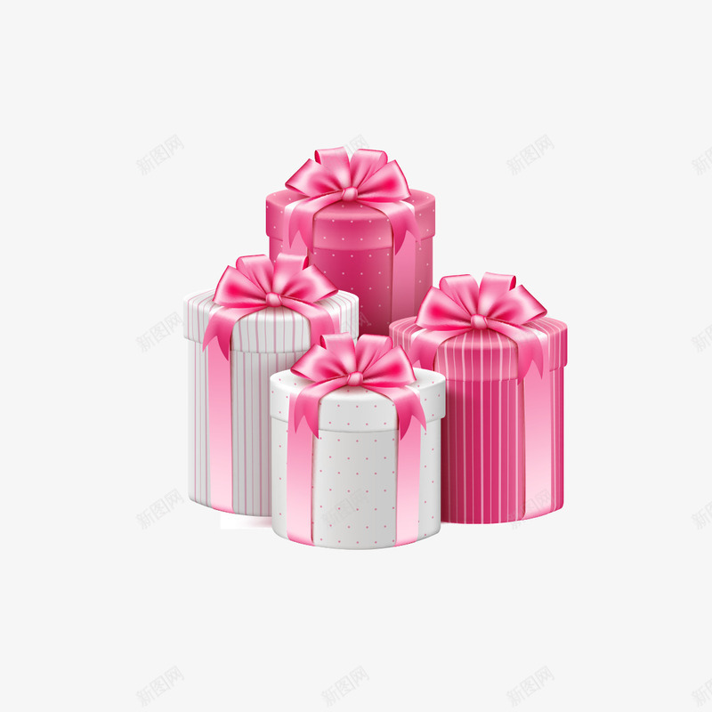 粉色礼物盒子png免抠素材_新图网 https://ixintu.com 盒子 礼物 礼物盒子 红色