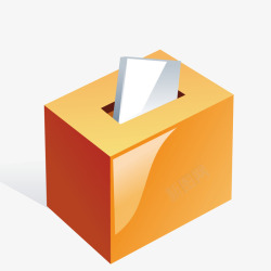 纸抽投票纸盒矢量图高清图片