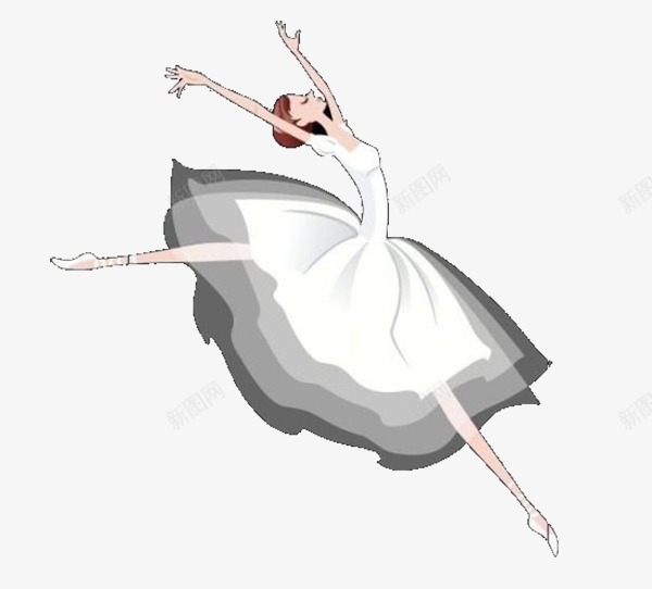 艺考舞蹈插画黑白png免抠素材_新图网 https://ixintu.com 插画 舞蹈 艺考 黑白