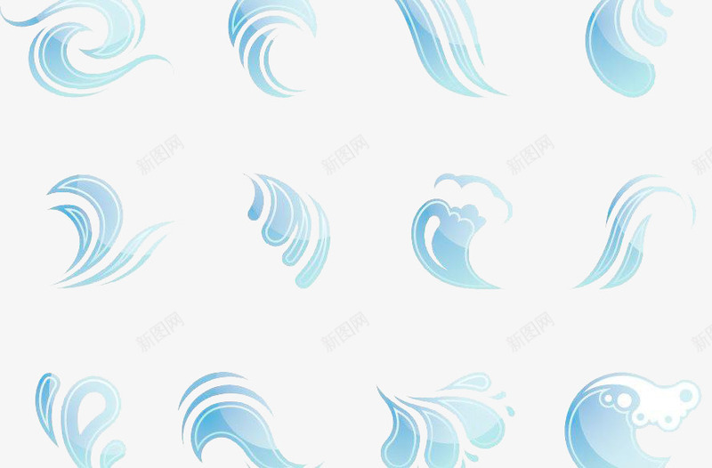 水滴元素集合png免抠素材_新图网 https://ixintu.com 形状不一 水滴 水滴型 海洋元素 爱护水资源 蓝色 蓝色水滴