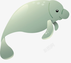 卡通白鲸磨砂手绘海洋白鲸高清图片