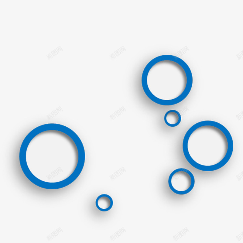蓝色凸起感圆圈装饰png免抠素材_新图网 https://ixintu.com ppt素材 凸起感 圆圈装饰 蓝色