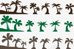 卡通风格椰子树素材