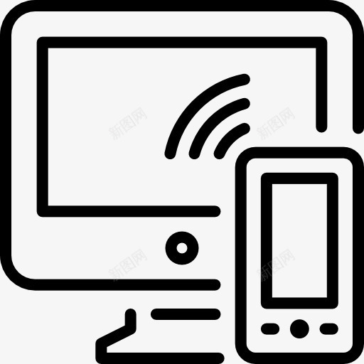 连接电脑和智能手机图标png_新图网 https://ixintu.com 信号 智能手机 蓝牙连接 计算机技术 通信