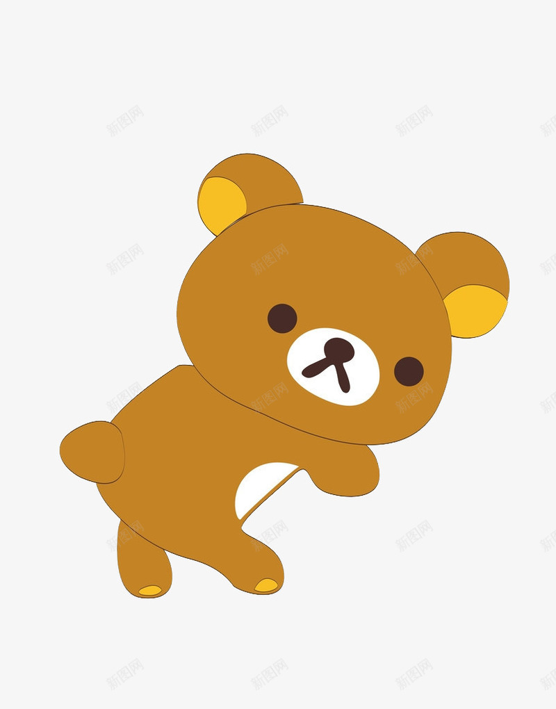 趴着的小棕熊png免抠素材_新图网 https://ixintu.com 动物 卡通 小棕熊 熊