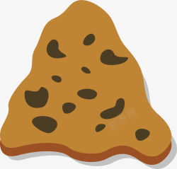 芝麻口味饼干三角形的薄脆饼干矢量图高清图片