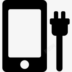 手机插头充电的手机图标高清图片