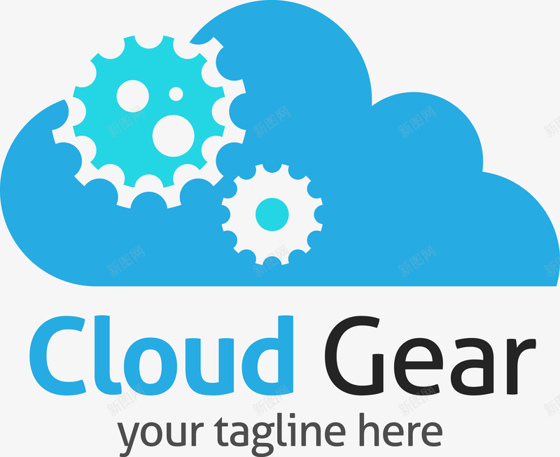 蓝色齿轮云朵logo矢量图图标eps_新图网 https://ixintu.com LOGO设计 云 云logo 云朵 云朵LOGO 云朵logo 企业商标 创意云朵 图标 矢量云朵 精美云朵 蓝色 齿轮 矢量图