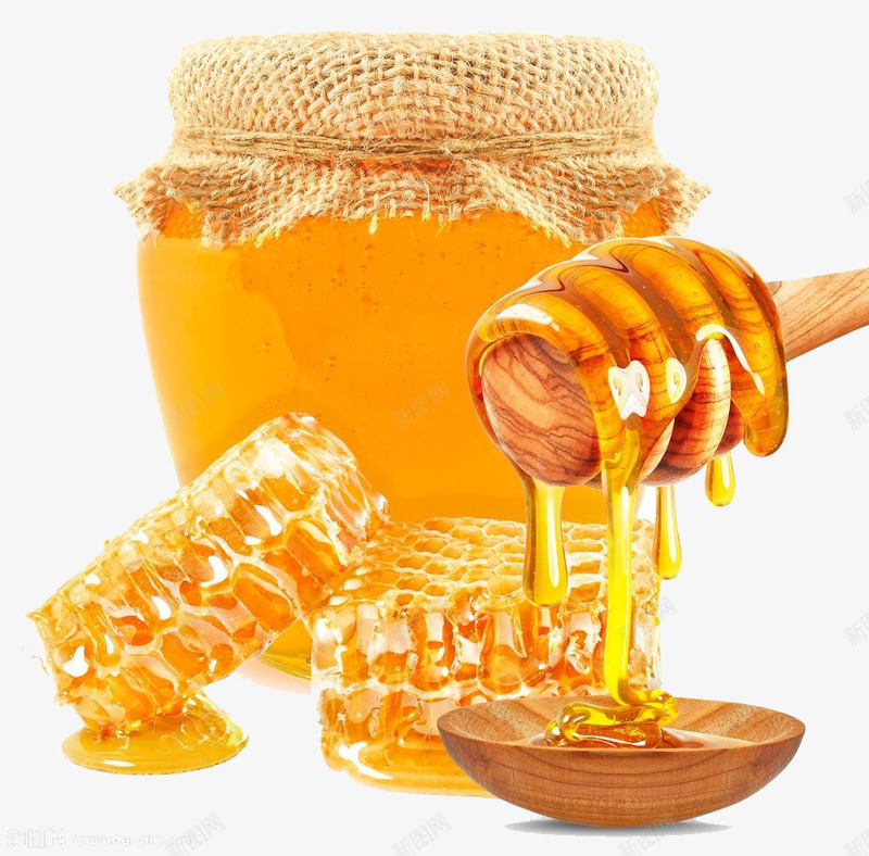 罐装蜂窝蜂蜜实物png免抠素材_新图网 https://ixintu.com 实物图 罐装 蜂窝 蜂窝形状 蜂窝状 蜂蜜 黄色