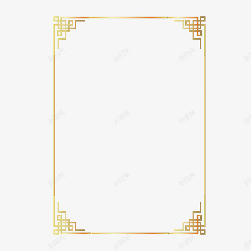 金色的传统边框纹理png免抠素材_新图网 https://ixintu.com 传统 边框 边框纹理 金色边框