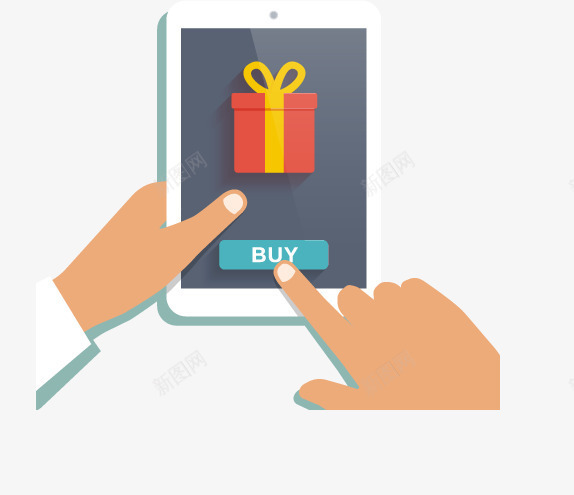手机买礼物矢量图图标ai_新图网 https://ixintu.com APP 买礼物 手机 矢量图