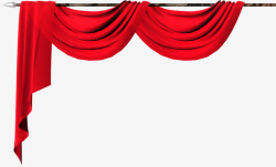 红色舞台帷幕边框纹理素材