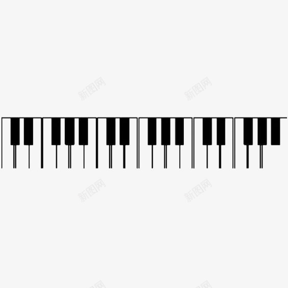 钢琴png免抠素材_新图网 https://ixintu.com 乐器 文艺 琴键 钢琴按键 黑白钢琴