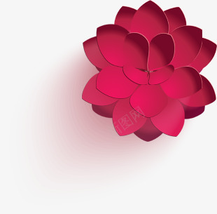 剪纸鲜花png免抠素材_新图网 https://ixintu.com 提花 红色花朵 红花 艺术 贴画