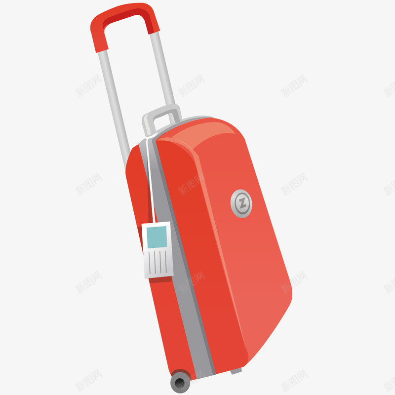 红色拉杆箱子矢量图eps免抠素材_新图网 https://ixintu.com 产品展示 形状 旅行 模型 行李 矢量图