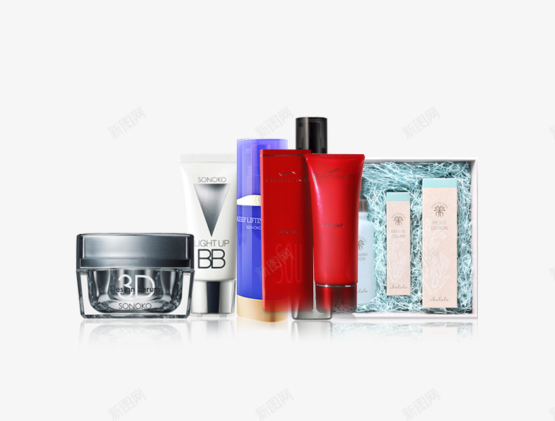 化妆品套装png免抠素材_新图网 https://ixintu.com 化妆品 合集 套装 实物