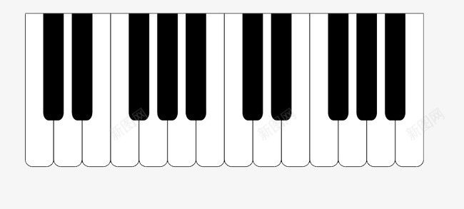 钢琴键盘png免抠素材_新图网 https://ixintu.com 钢琴 钢琴键盘 黑白