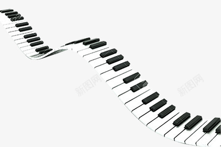 音乐乐器png免抠素材_新图网 https://ixintu.com 乐器 波浪纹 琴键 软键盘 钢琴 键盘 黑白键