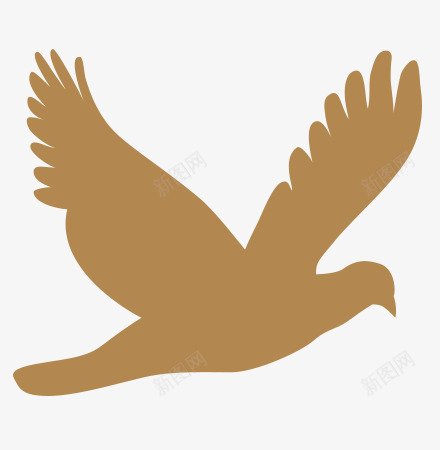 咖啡色之鸽子图标png_新图网 https://ixintu.com 动物 咖啡 形状 鸽子