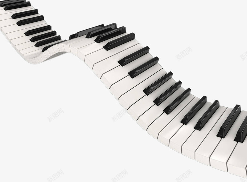 手绘弯曲黑白琴键png免抠素材_新图网 https://ixintu.com 乐器 填色练习 弯曲琴键 琴键 钢琴 音乐 黑白手绘 黑白钢琴键