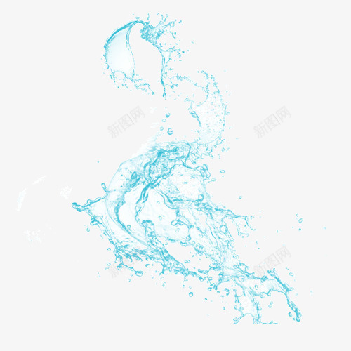 蓝色水波png免抠素材_新图网 https://ixintu.com 动感水浪 化妆品素材 水花飞溅 蓝色水