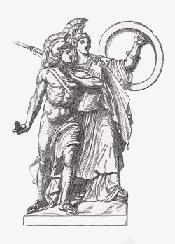 米勒古希腊神话阿基里斯与米勒娃高清图片