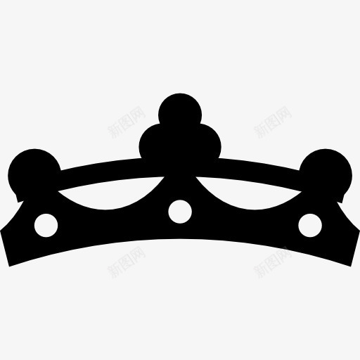 皇冠薄黑非常小的宝石图标png_新图网 https://ixintu.com 冠 小设计 形状 皇家宝石王冠 黑色