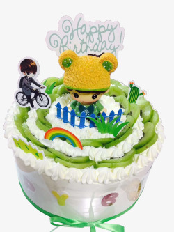 可爱的糕点儿童生日水果蛋糕高清图片