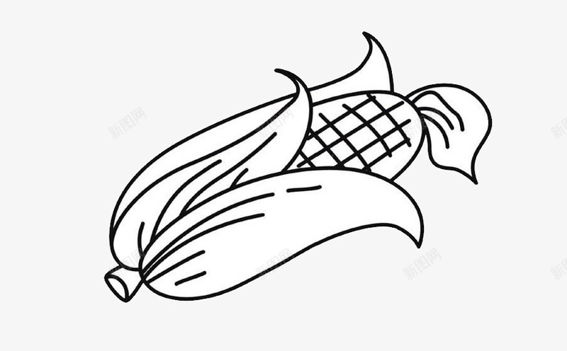 美味玉米简笔画食物png免抠素材_新图网 https://ixintu.com 图案 玉米 简笔画食物 简约风格 美味 装饰