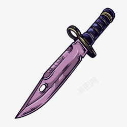紫色质感欧美匕首素材
