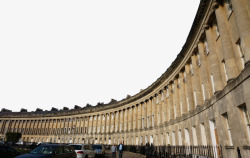 弧形的建筑英国新月楼高清图片