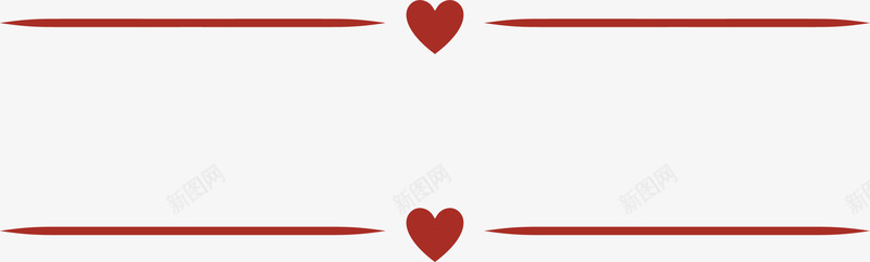 红色爱心线条png免抠素材_新图网 https://ixintu.com 免抠PNG 图案 横线纹理 爱心 红色 线条 边框纹理