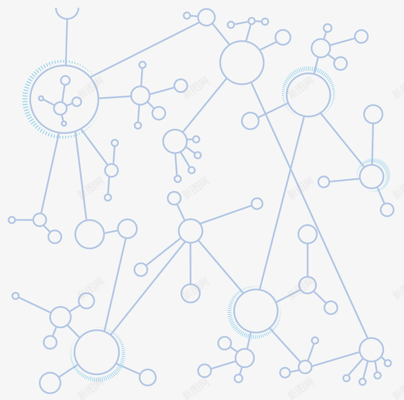通信元素png免抠素材_新图网 https://ixintu.com 圆圈 条线 结构