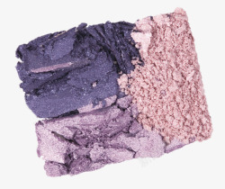 粉碎状紫色眼影粉末高清图片