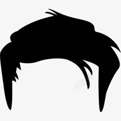 男假发短的男性头发形状图标高清图片
