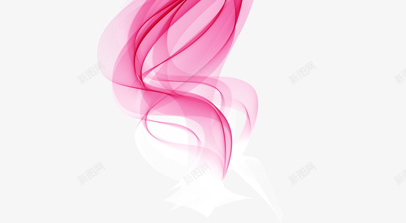 粉色清新曲线png免抠素材_新图网 https://ixintu.com 图案 曲线 清新 粉色 纹理 花纹 装饰图案